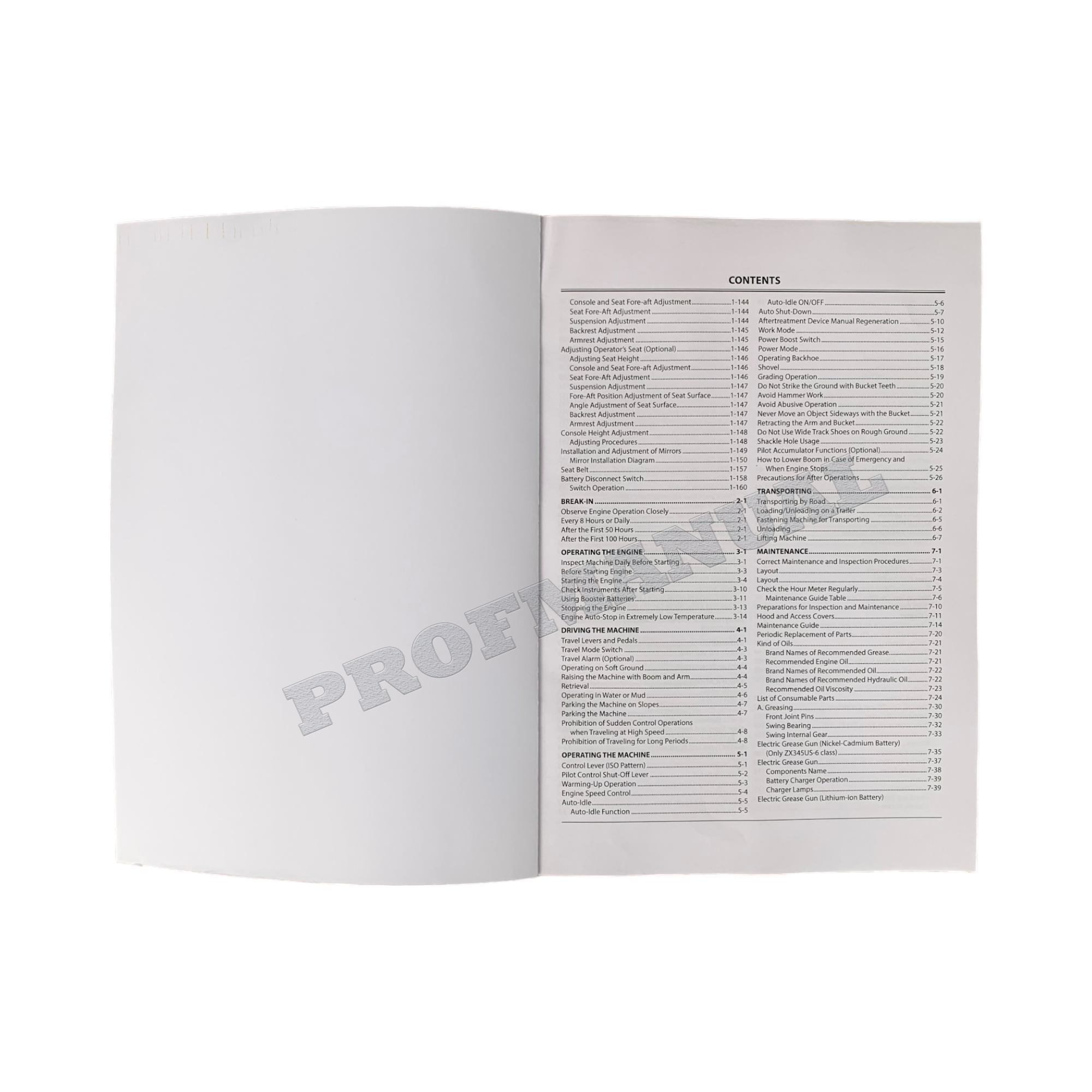 HITACHI 135US-6 225US-6 345US-6 345USLC-6 EXCAVATOR OPERATORS MANUAL