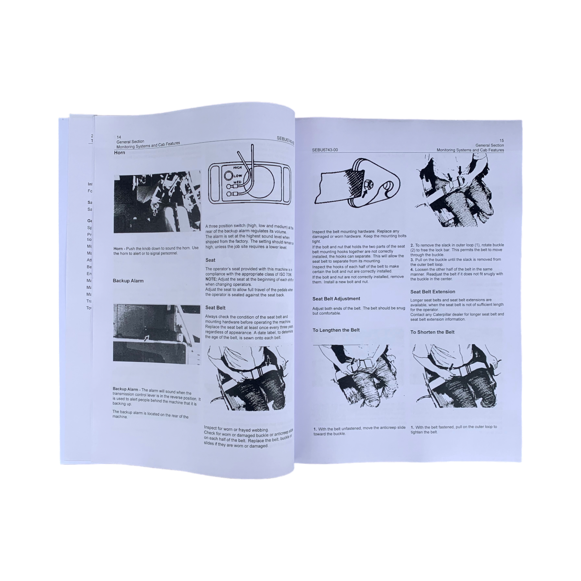Manual de mantenimiento del operador del tiendetubos Caterpillar 572G, serie 9BL1 y posteriores, 8PC1 y posteriores