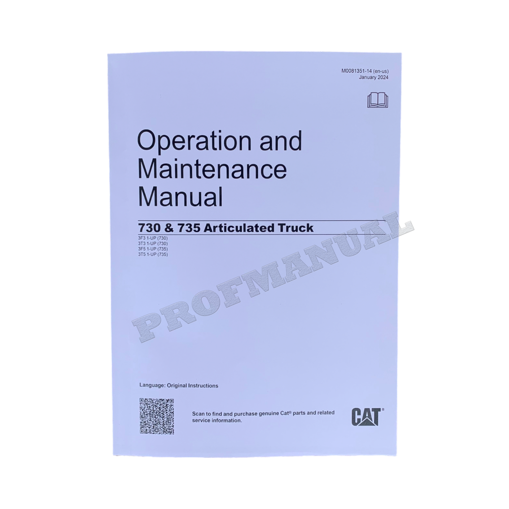 Manual de mantenimiento del operador de camiones articulados Caterpillar 730 735