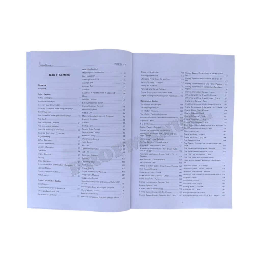 Manual de mantenimiento del operador de camiones articulados Caterpillar 730 735
