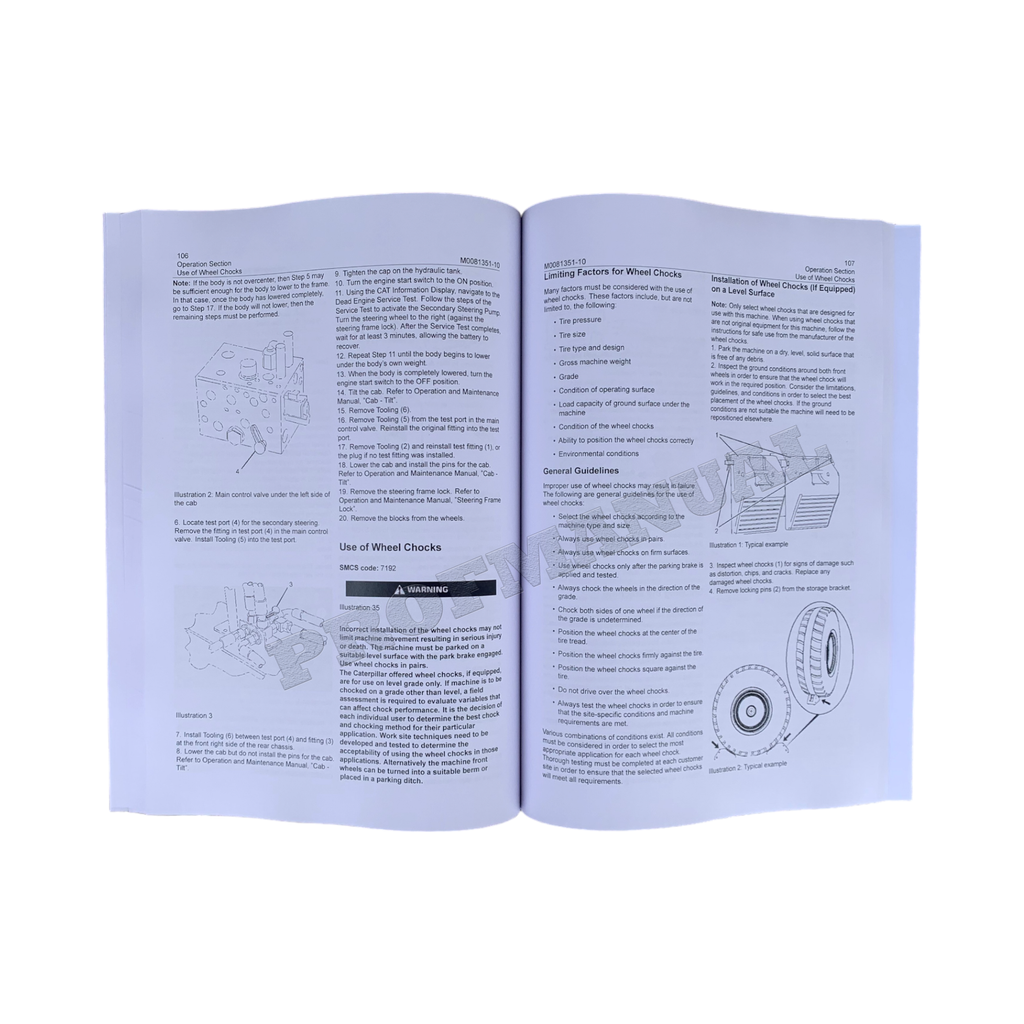 Manual de mantenimiento del operador de camiones articulados Caterpillar 730 735