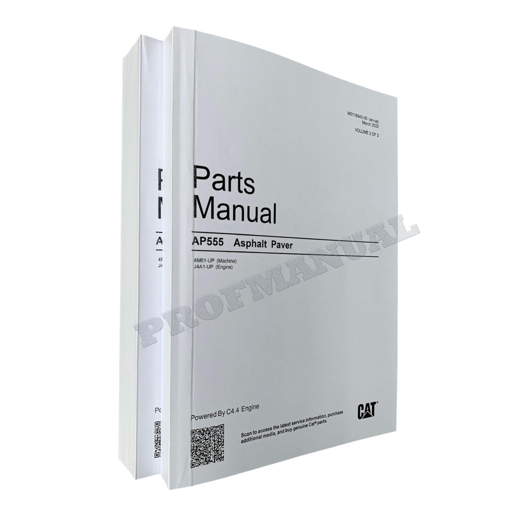 Caterpillar Cat AP555 Asphalt Paver Parts Catalog Manual J4A1-Up 4M61-UP