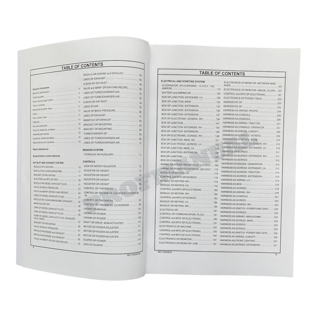 Caterpillar Cat AP555 Asphalt Paver Parts Catalog Manual J4A1-Up 4M61-UP