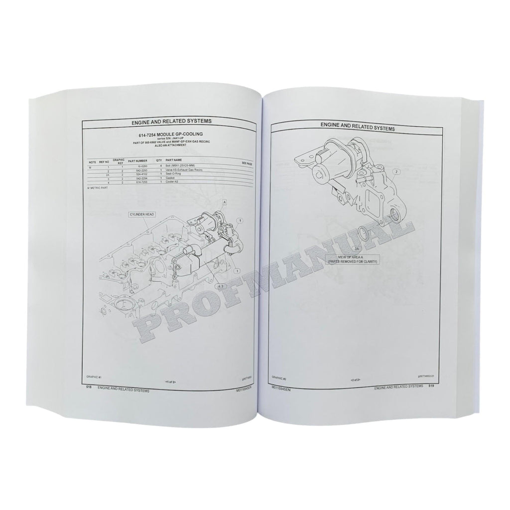 Caterpillar Cat AP555 Asphalt Paver Parts Catalog Manual J4A1-Up 4M61-UP