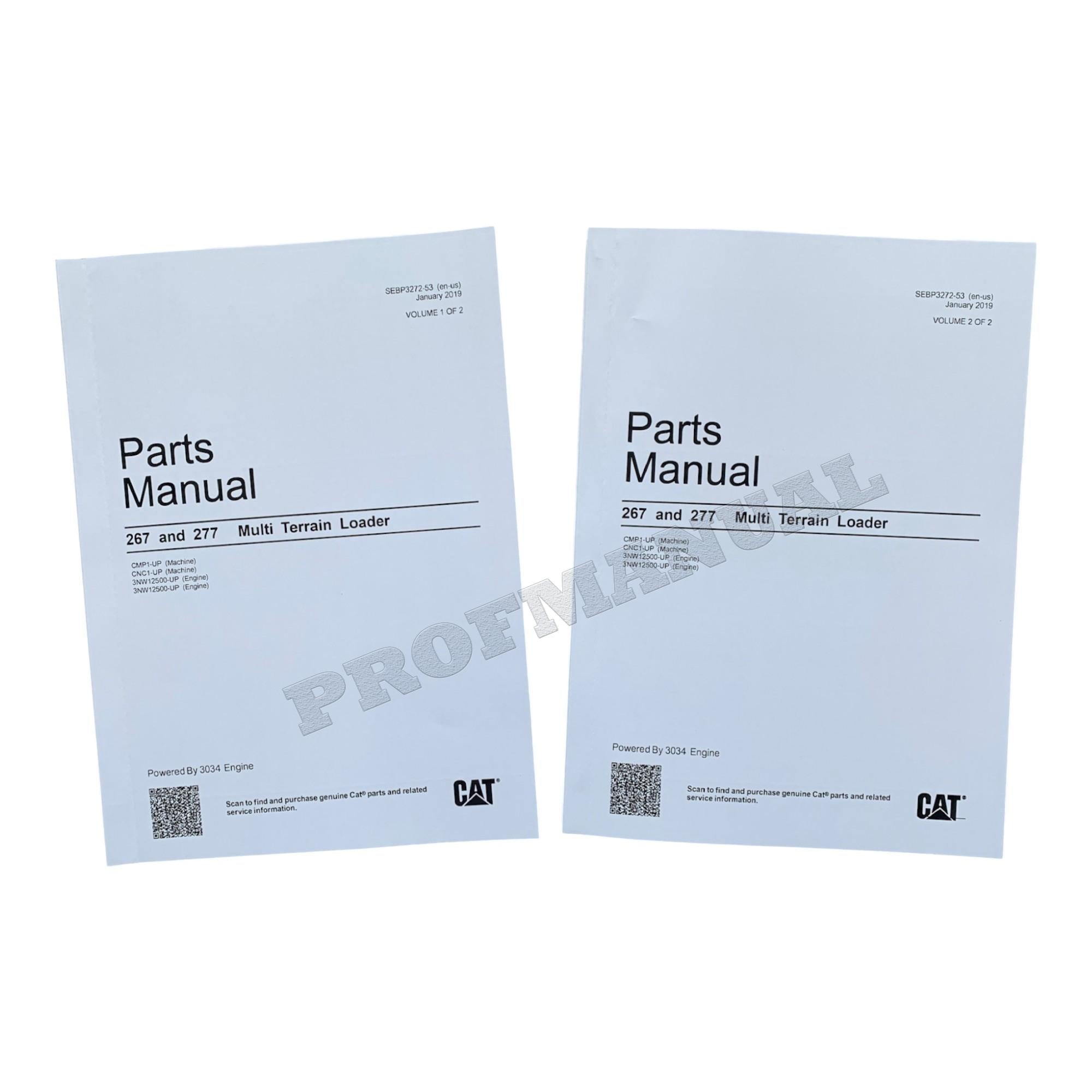 Caterpillar Cat 267 277 Multi Terrain Loader Parts Catalog Manual