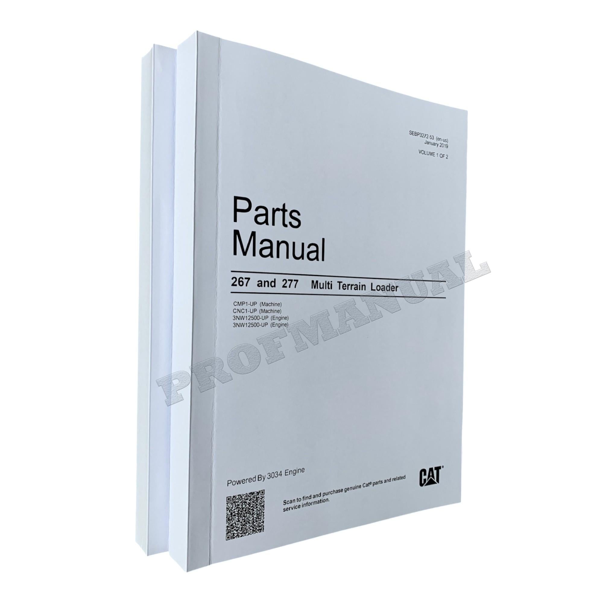 Caterpillar Cat 267 277 Multi Terrain Loader Parts Catalog Manual