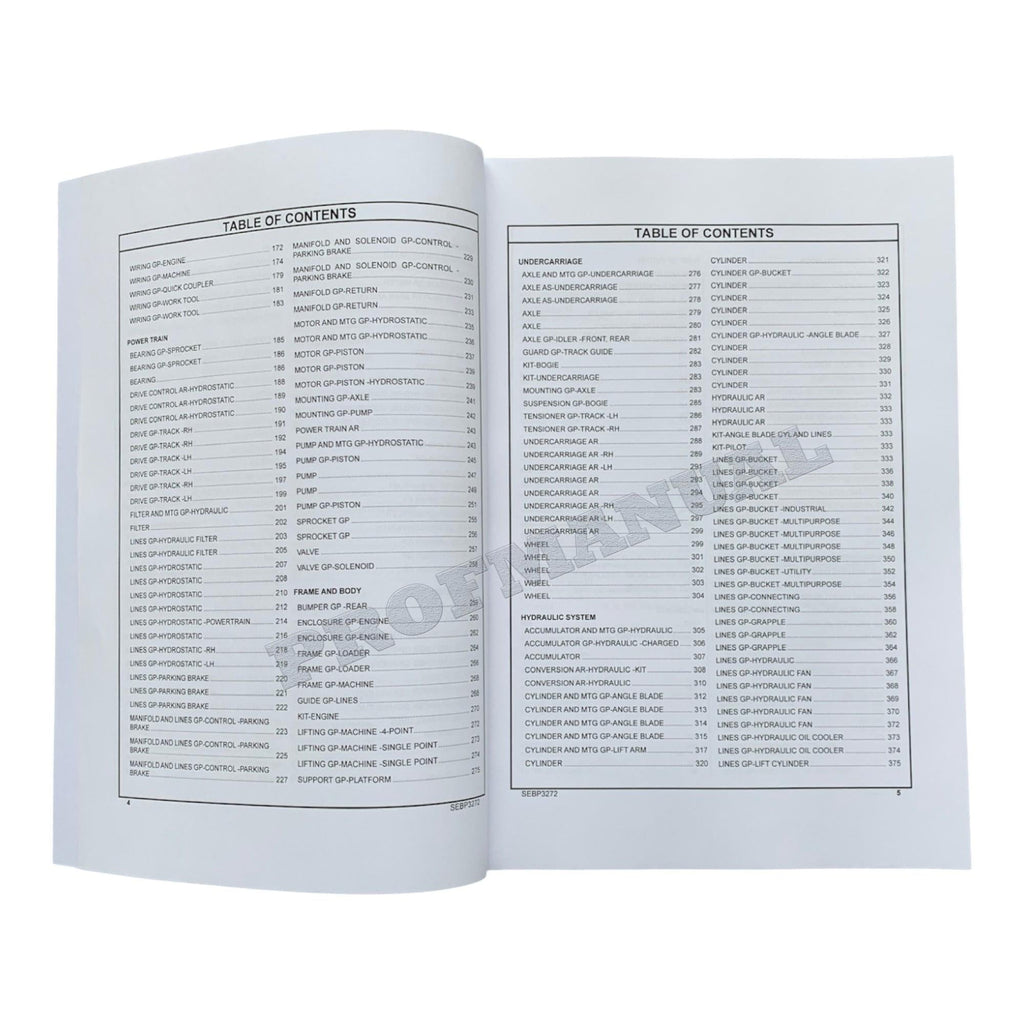 Caterpillar Cat 267 277 Multi Terrain Loader Parts Catalog Manual