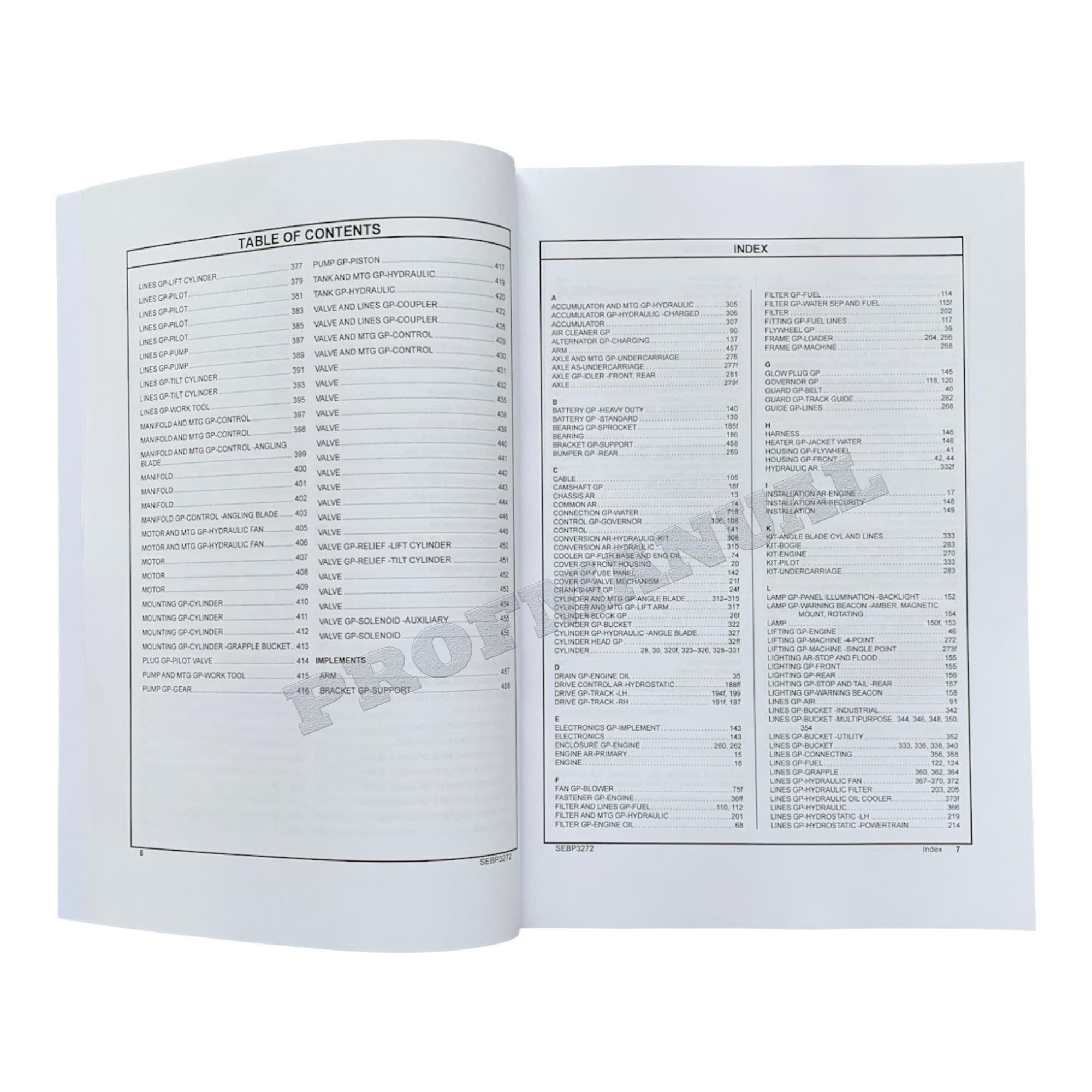 Caterpillar Cat 267 277 Multi Terrain Loader Parts Catalog Manual