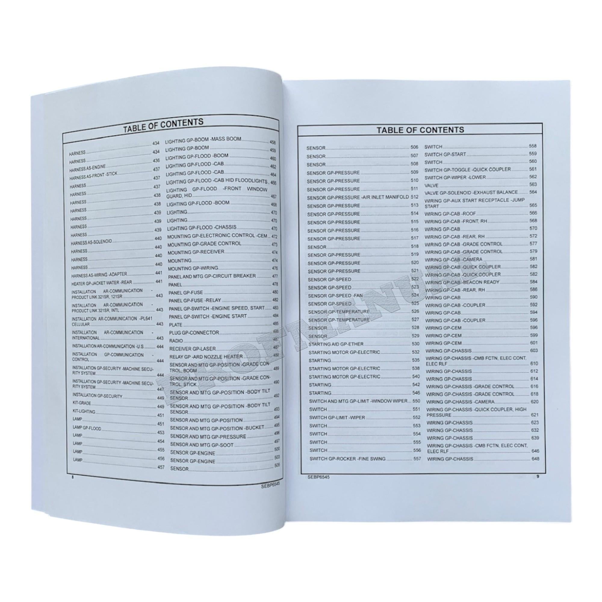Caterpillar Cat 349F 349F L Excavator Parts Catalog Manual SEBP6545
