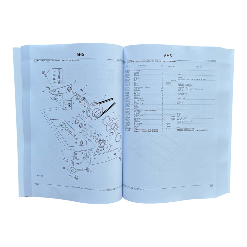 MANUAL DEL CATÁLOGO DE PIEZAS DE LA COSECHADORA JOHN DEERE 9400