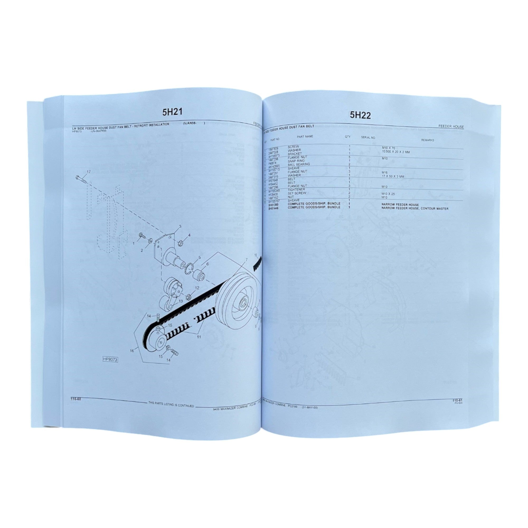 MANUAL DEL CATÁLOGO DE PIEZAS DE LA COSECHADORA JOHN DEERE 9400