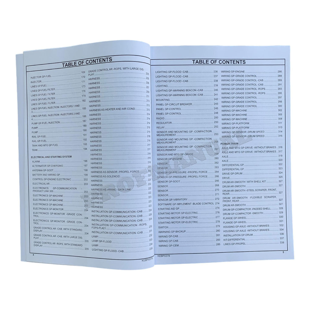 Caterpillar Cat CP56B CS56B Soil Compactor Parts Catalog Manual KEBP0379