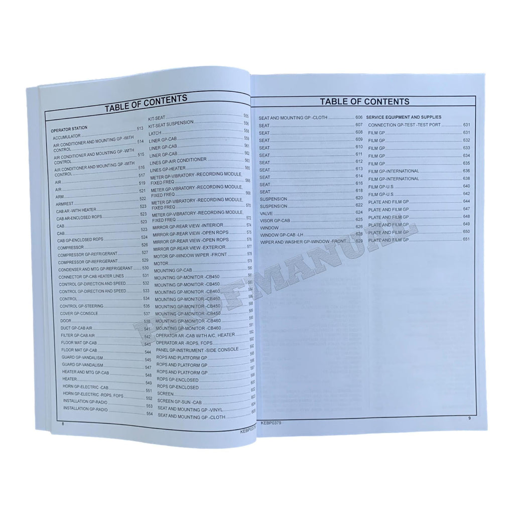 Caterpillar Cat CP56B CS56B Soil Compactor Parts Catalog Manual KEBP0379
