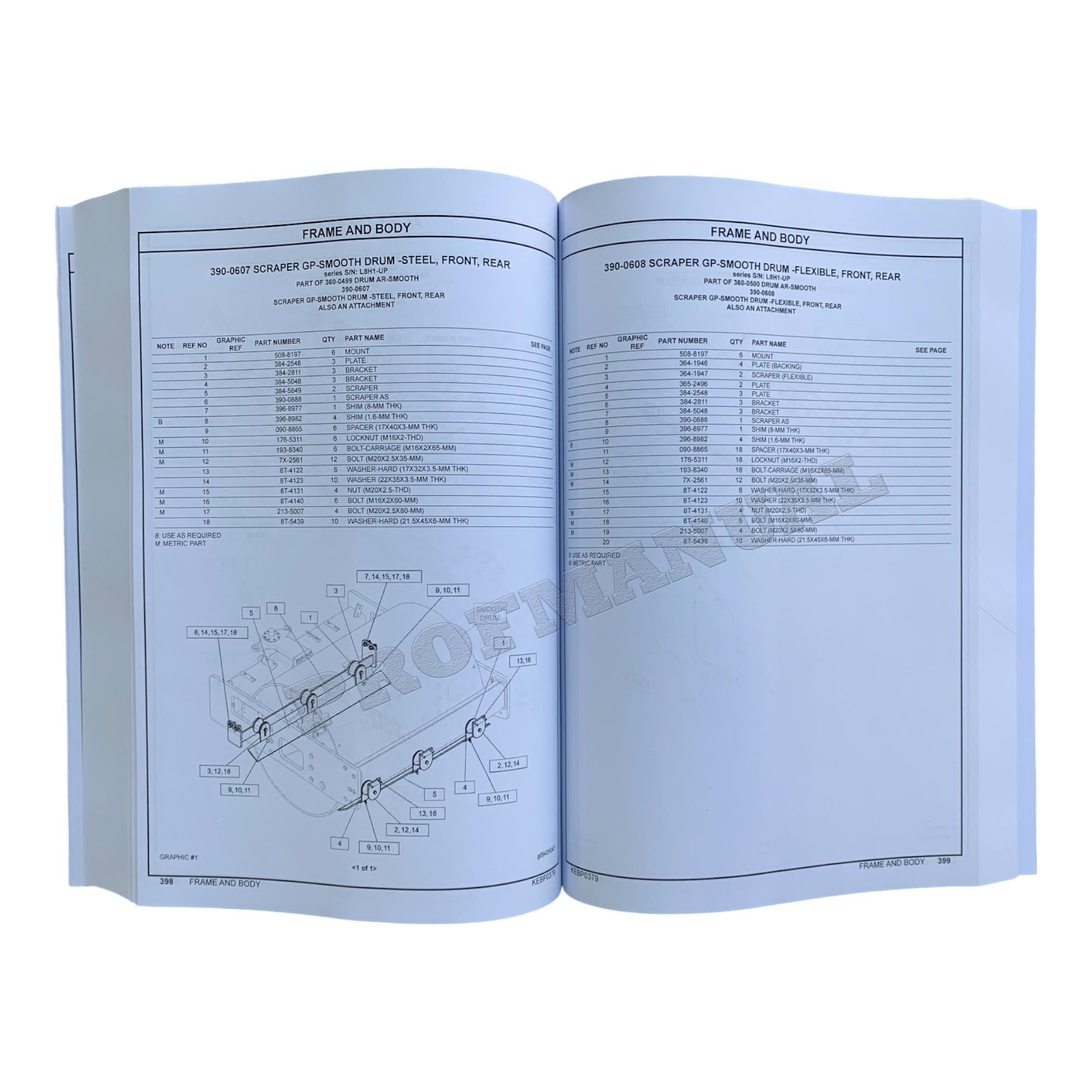 Caterpillar Cat CP56B CS56B Soil Compactor Parts Catalog Manual KEBP0379