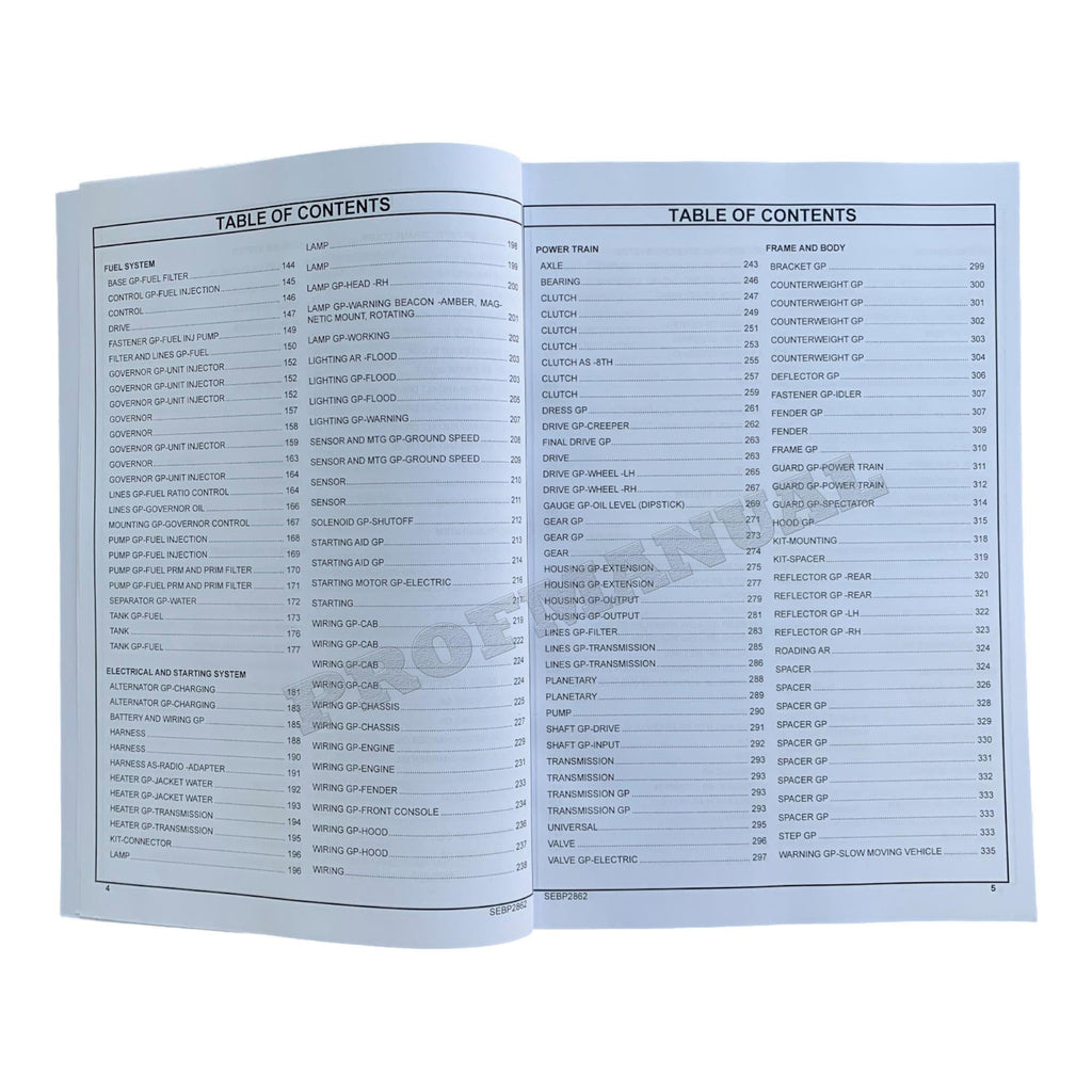 Caterpillar Cat Challenger 35 45 55 Cce Ag Tractor Parts Catalog Manual