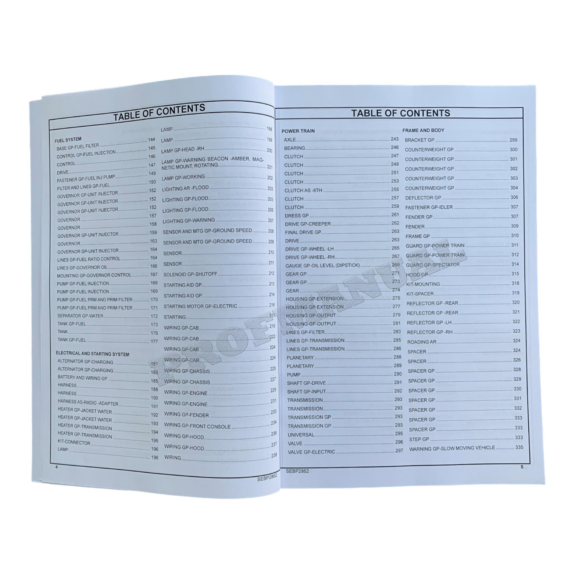 Caterpillar Cat Challenger 35 45 55 Cce Ag Tractor Parts Catalog Manual