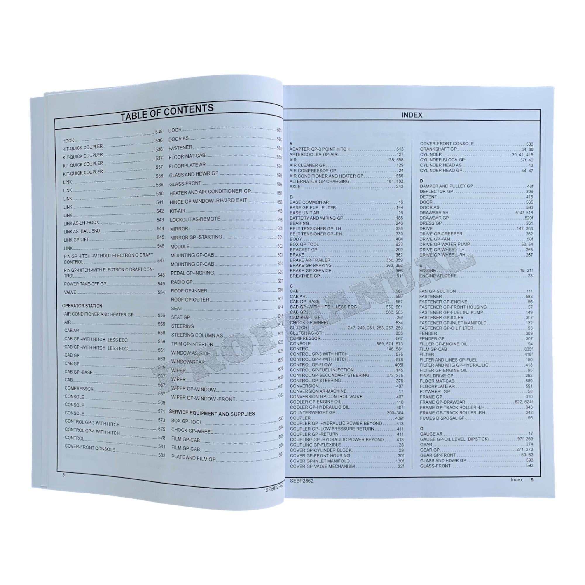 Caterpillar Cat Challenger 35 45 55 Cce Ag Tractor Parts Catalog Manual