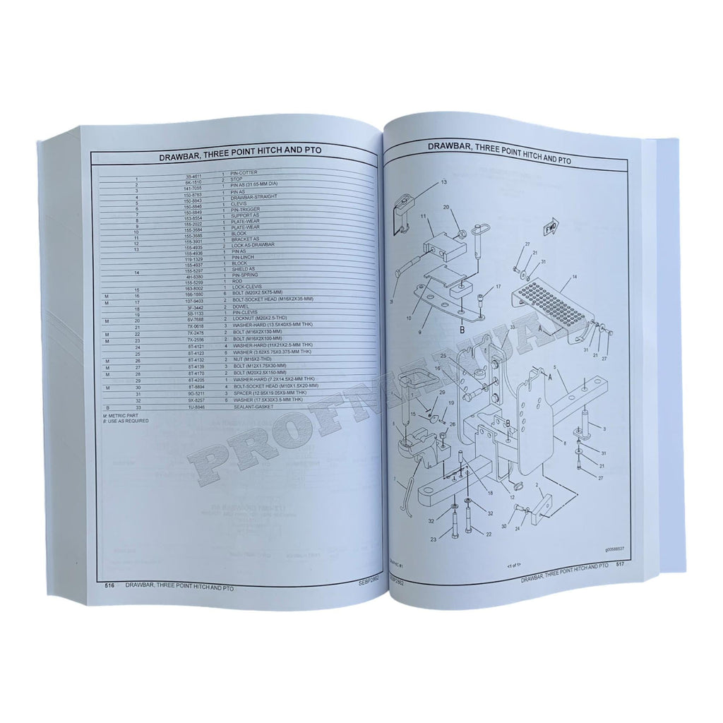 Caterpillar Cat Challenger 35 45 55 Cce Ag Tractor Parts Catalog Manual