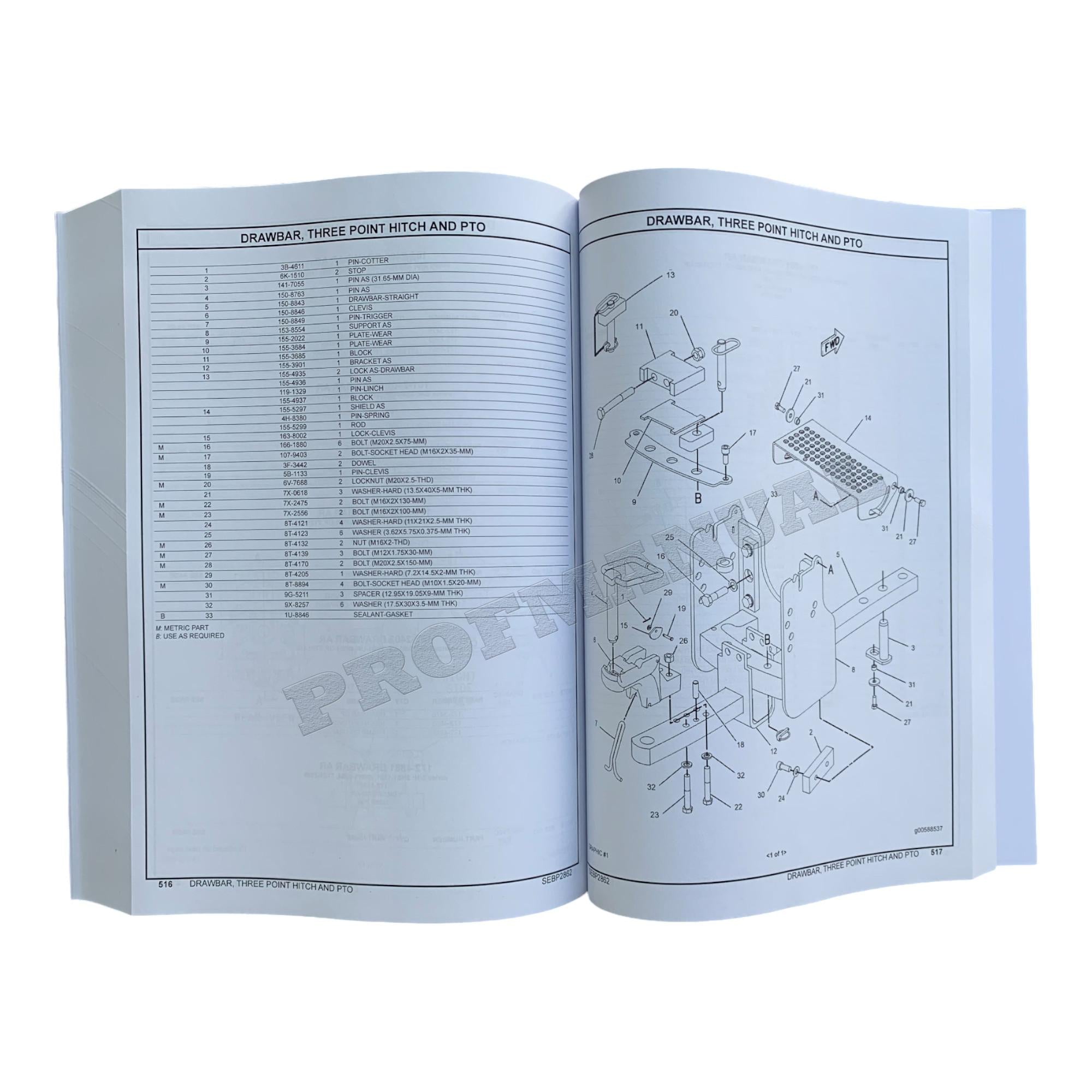 Caterpillar Cat Challenger 35 45 55 Cce Ag Tractor Parts Catalog Manual