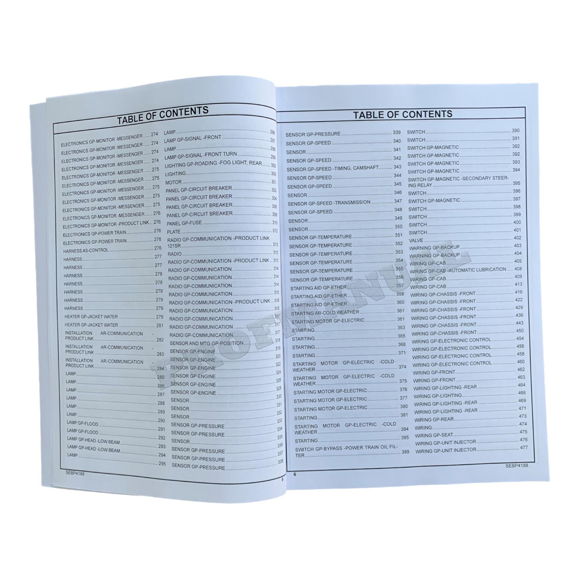 Caterpillar Cat 725 Articulated Truck Parts Catalog Manual