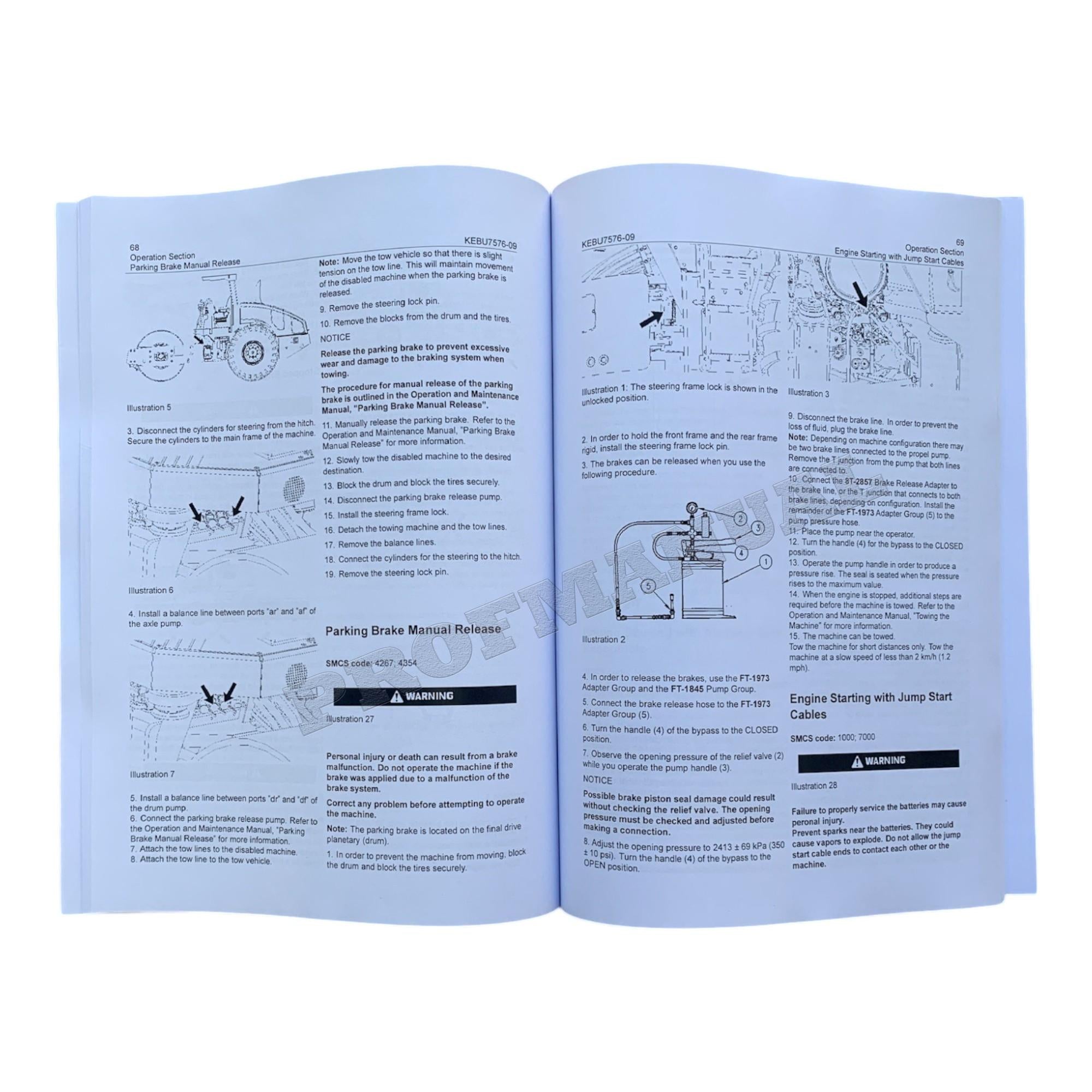 Manual del operador del compactador de suelo vibratorio Caterpillar CP54B, CS54B y CS64B (KEBU7576)