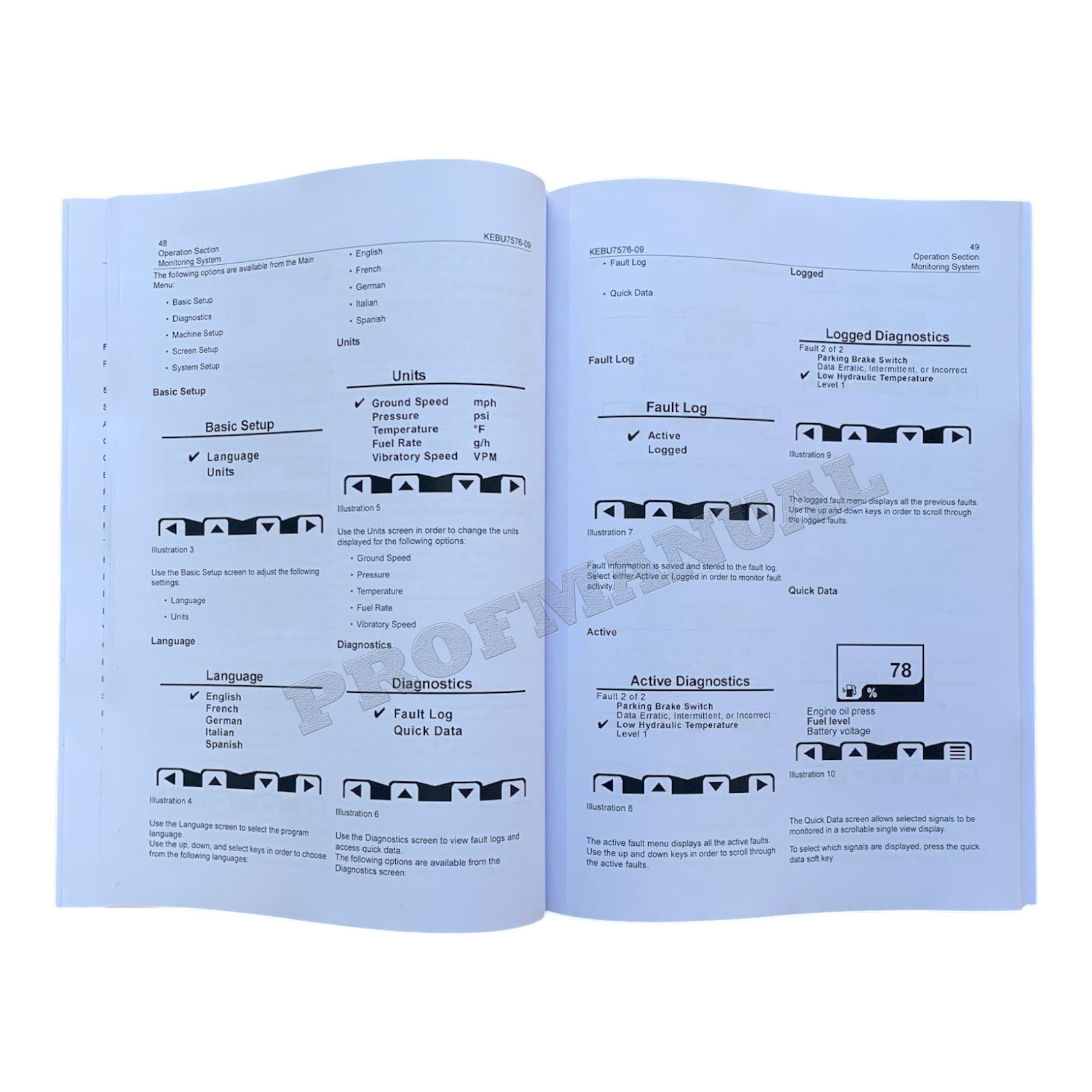 Manual del operador del compactador de suelo vibratorio Caterpillar CP54B, CS54B y CS64B (KEBU7576)