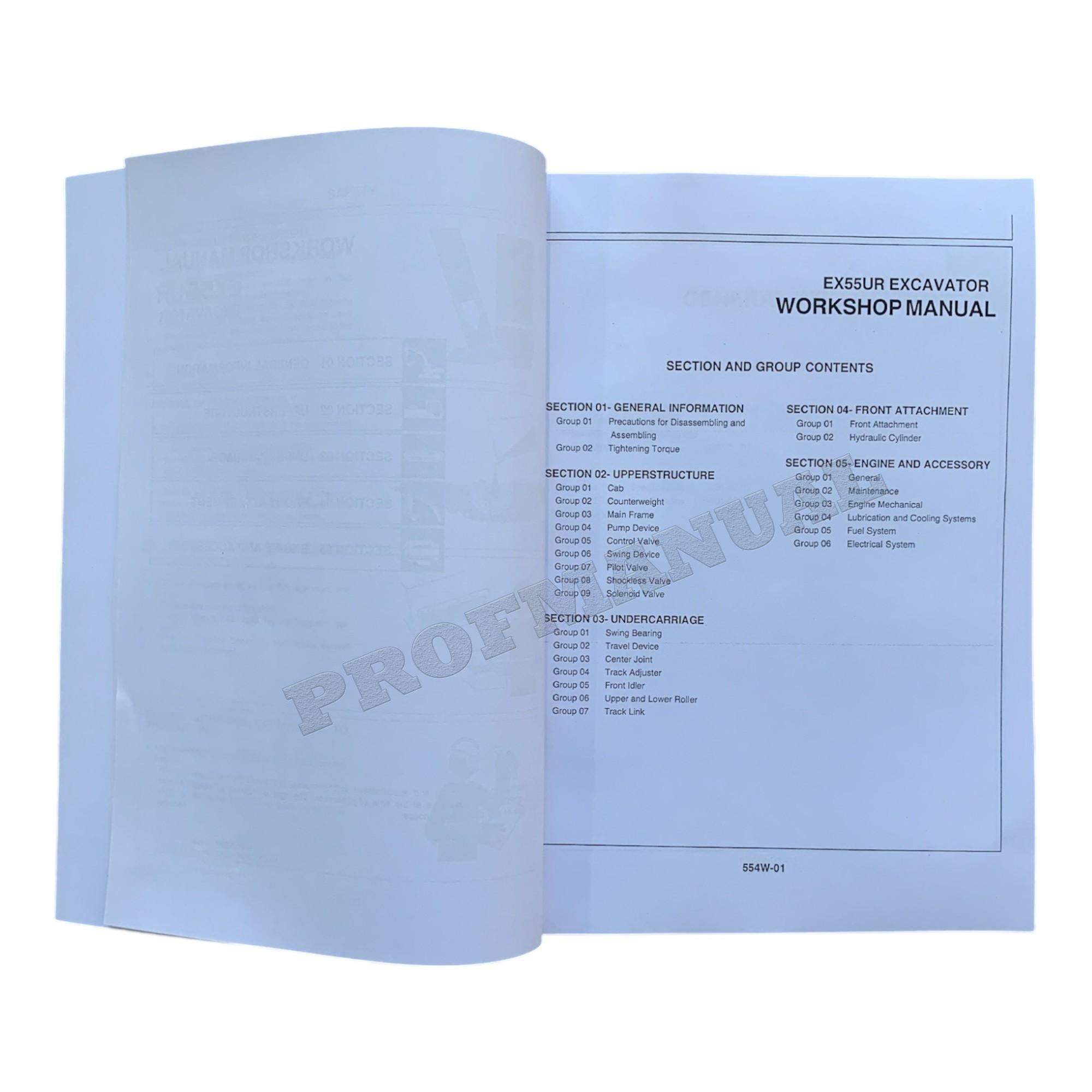 Hitachi EX55UR Excavator Workshop Repair Service manual