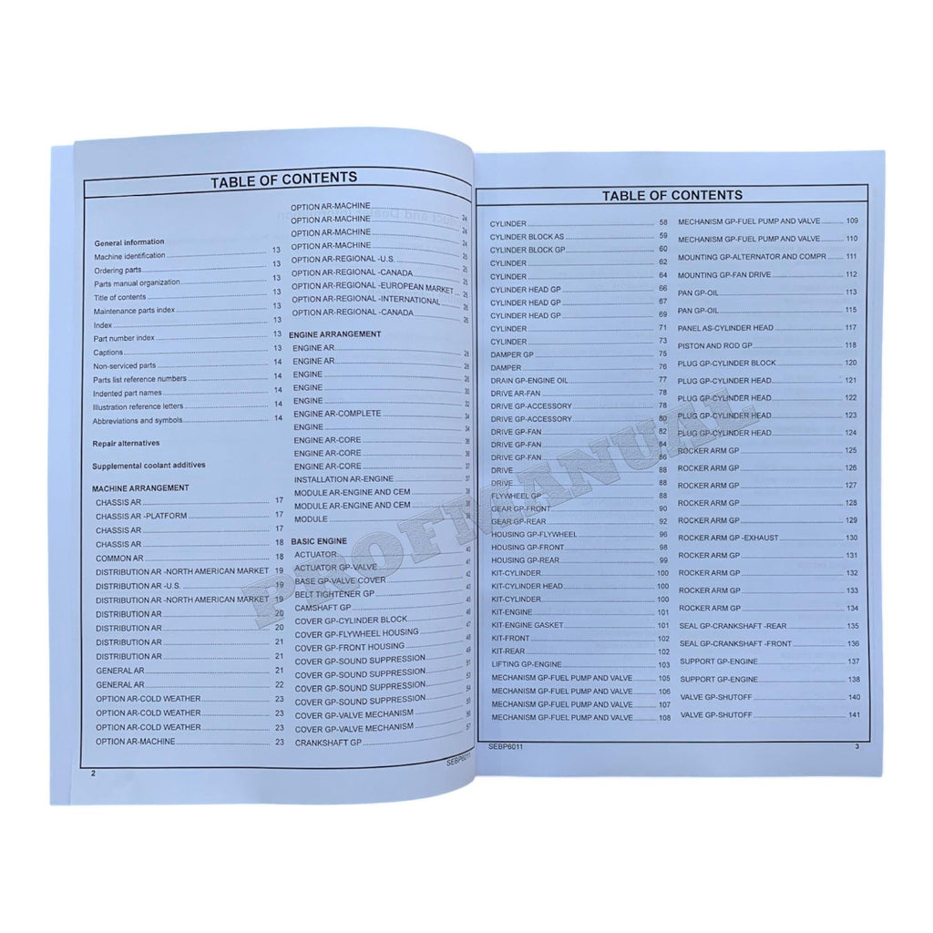 Caterpillar Cat 777G Off Highway Truck Parts Catalog Manual SEBP6011