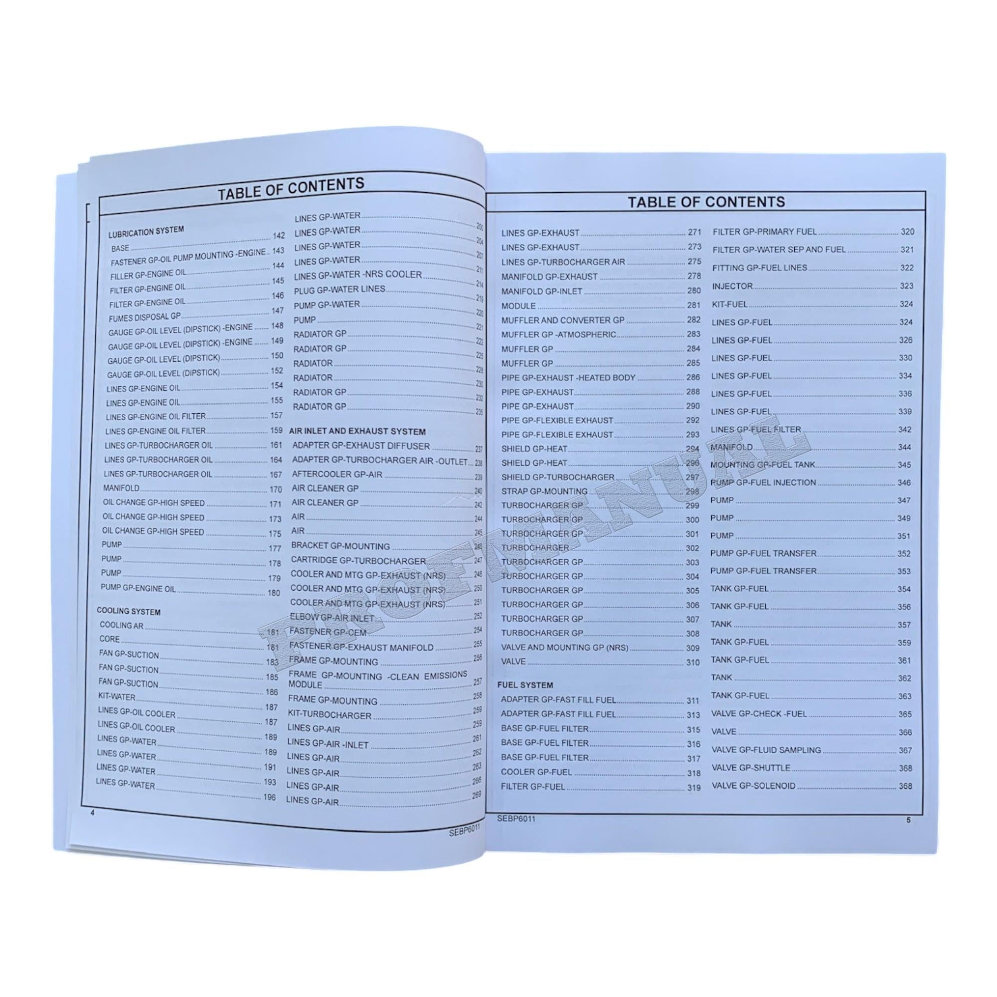 Caterpillar Cat 777G Off Highway Truck Parts Catalog Manual SEBP6011