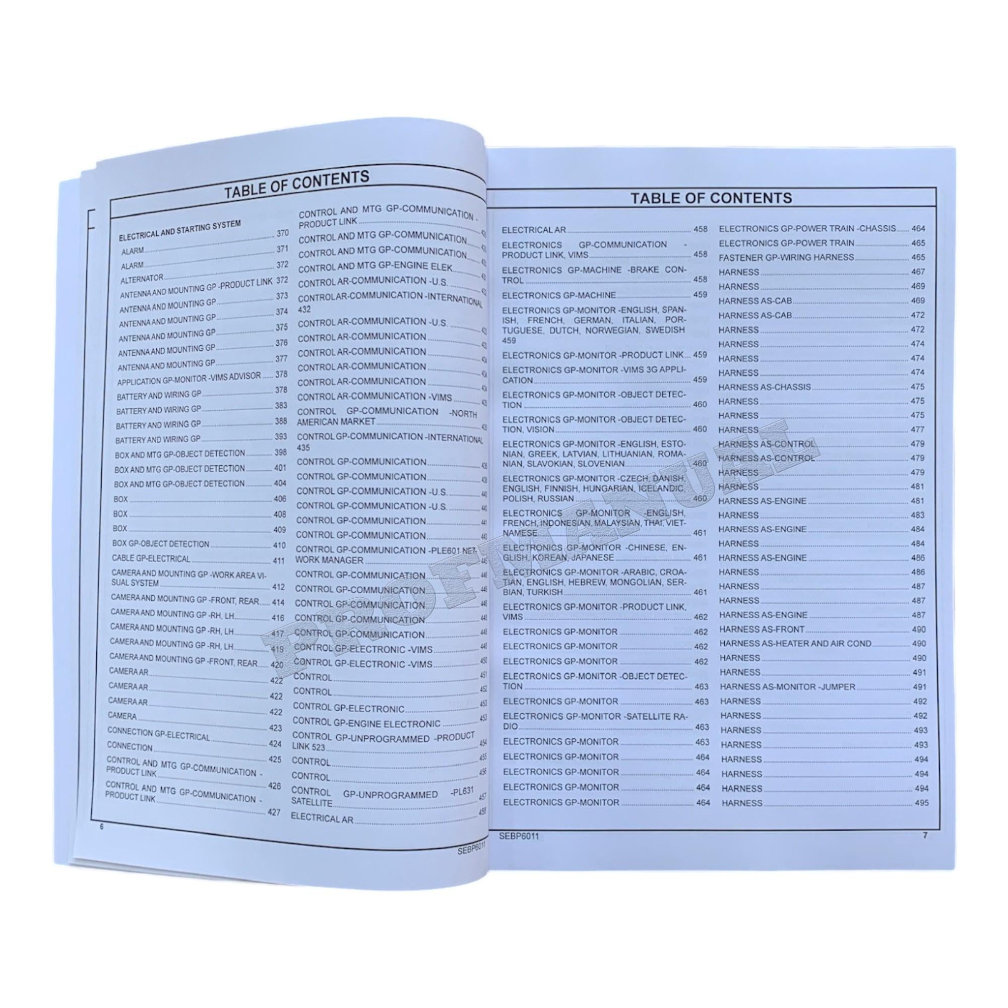 Caterpillar Cat 777G Off Highway Truck Parts Catalog Manual SEBP6011