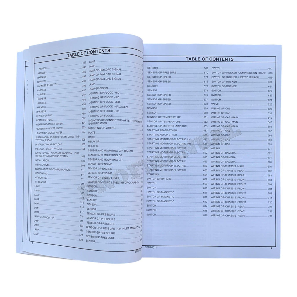 Caterpillar Cat 777G Off Highway Truck Parts Catalog Manual SEBP6011