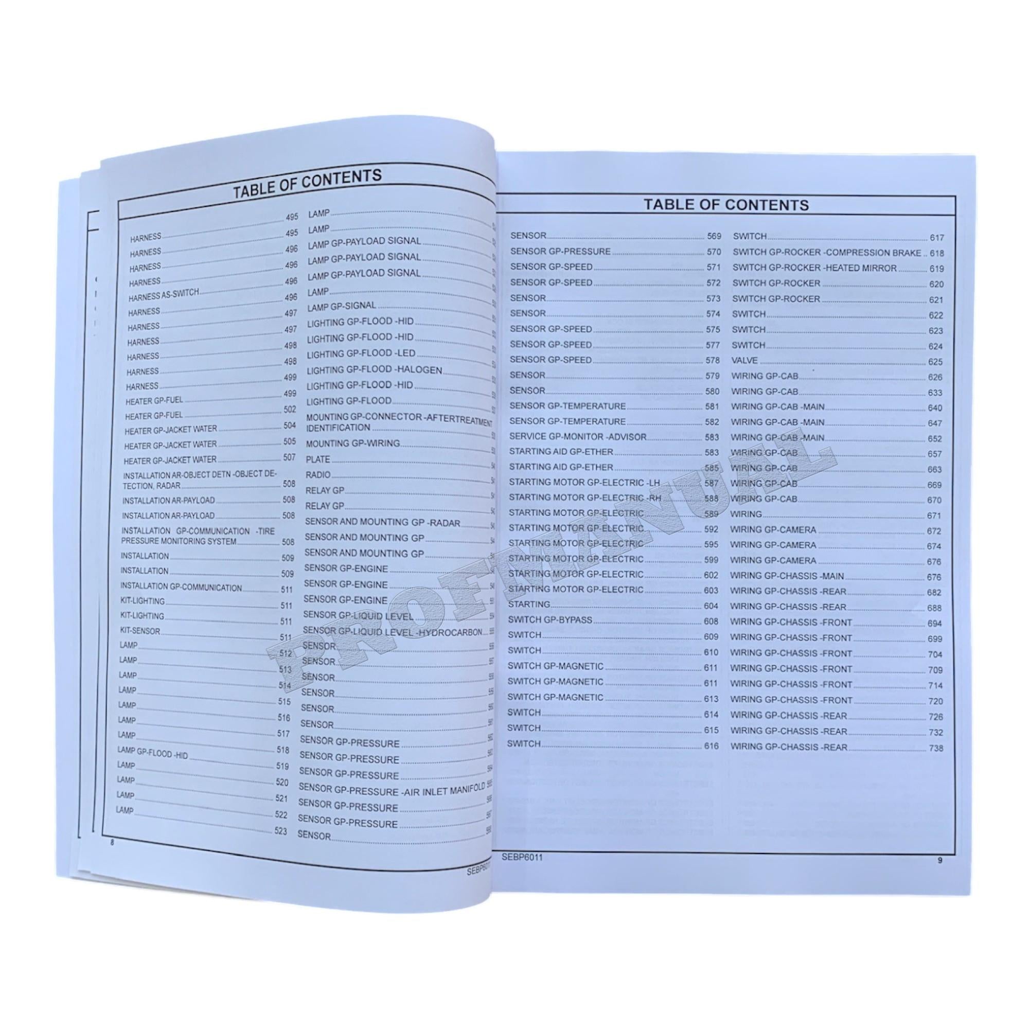 Caterpillar Cat 777G Off Highway Truck Parts Catalog Manual SEBP6011