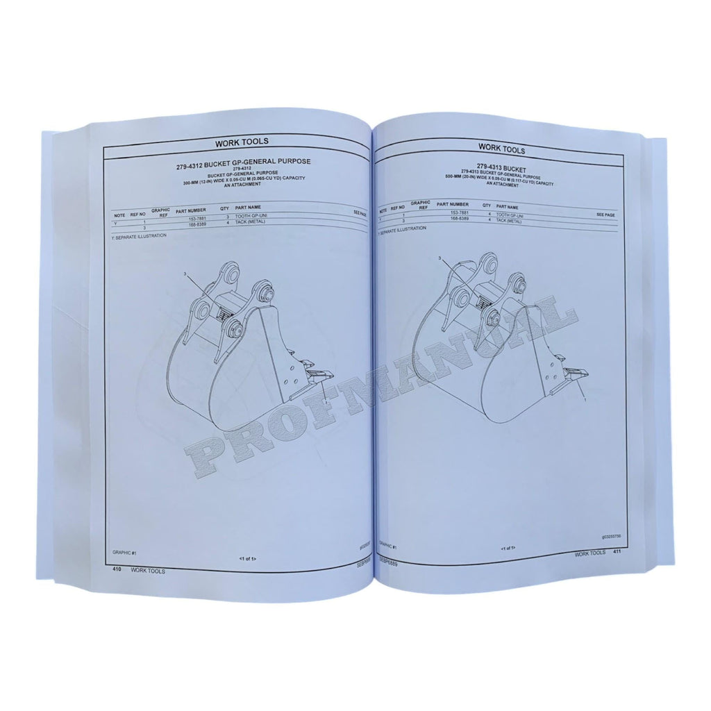 Caterpillar Cat 304E 2CR Mini Hydraulic Excavator Parts Catalog Manual CJ21-Up