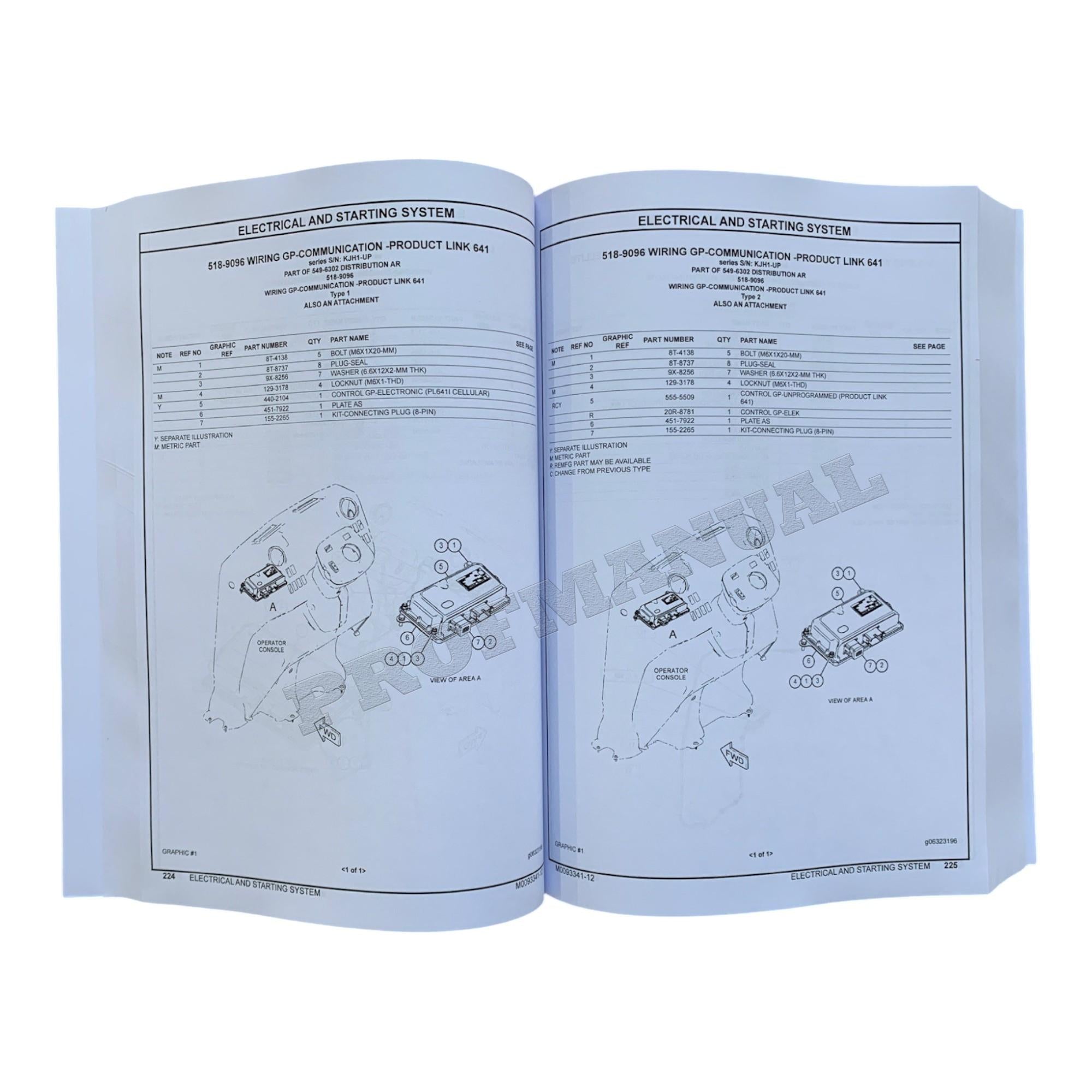 Caterpillar Cat 450 Backhoe Loader Parts Catalog Manual M0093341