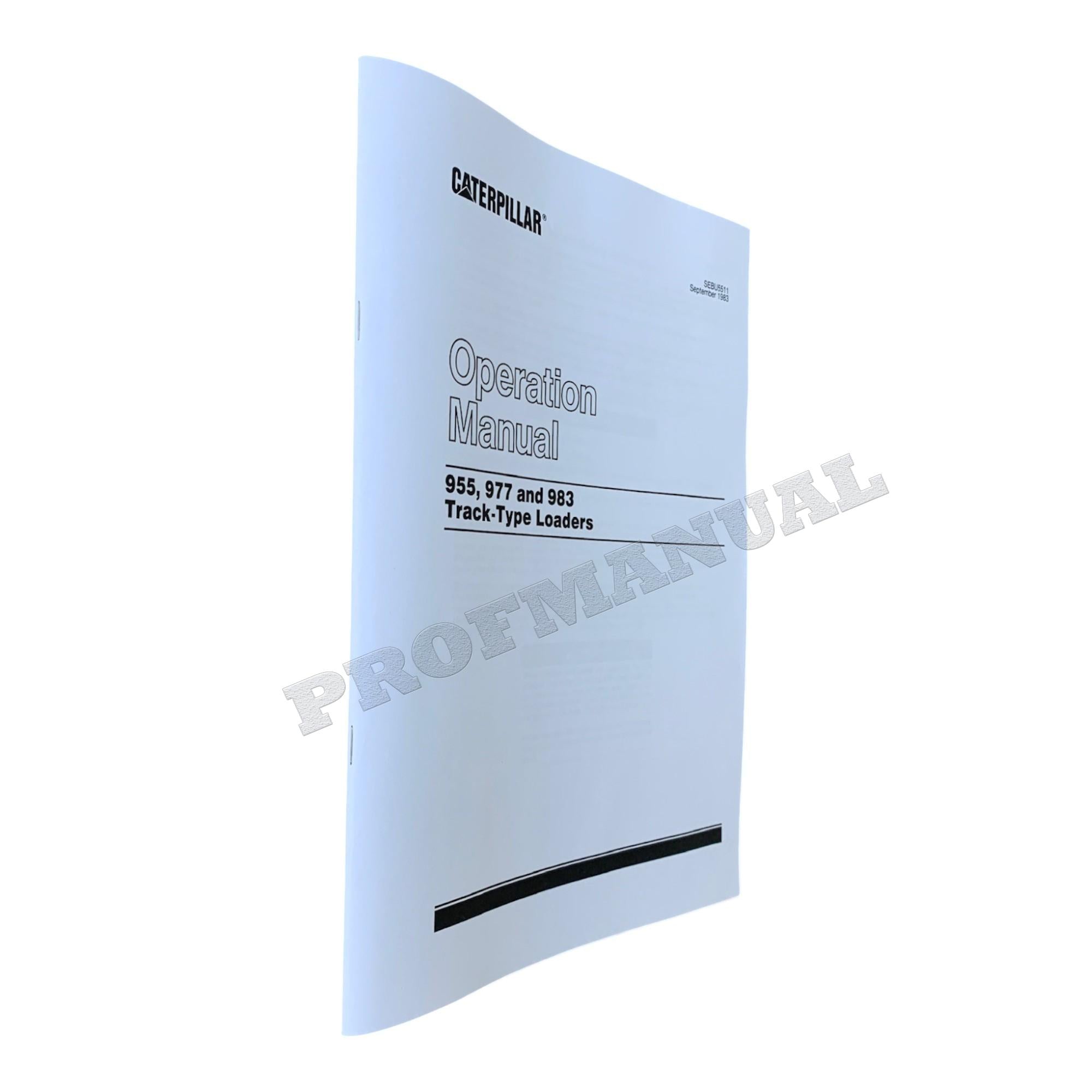 Manual del operador del cargador de cadenas Caterpillar 955 977 983