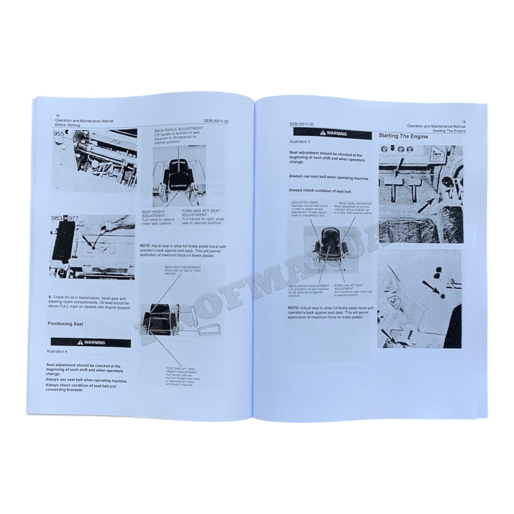Manual del operador del cargador de cadenas Caterpillar 955 977 983