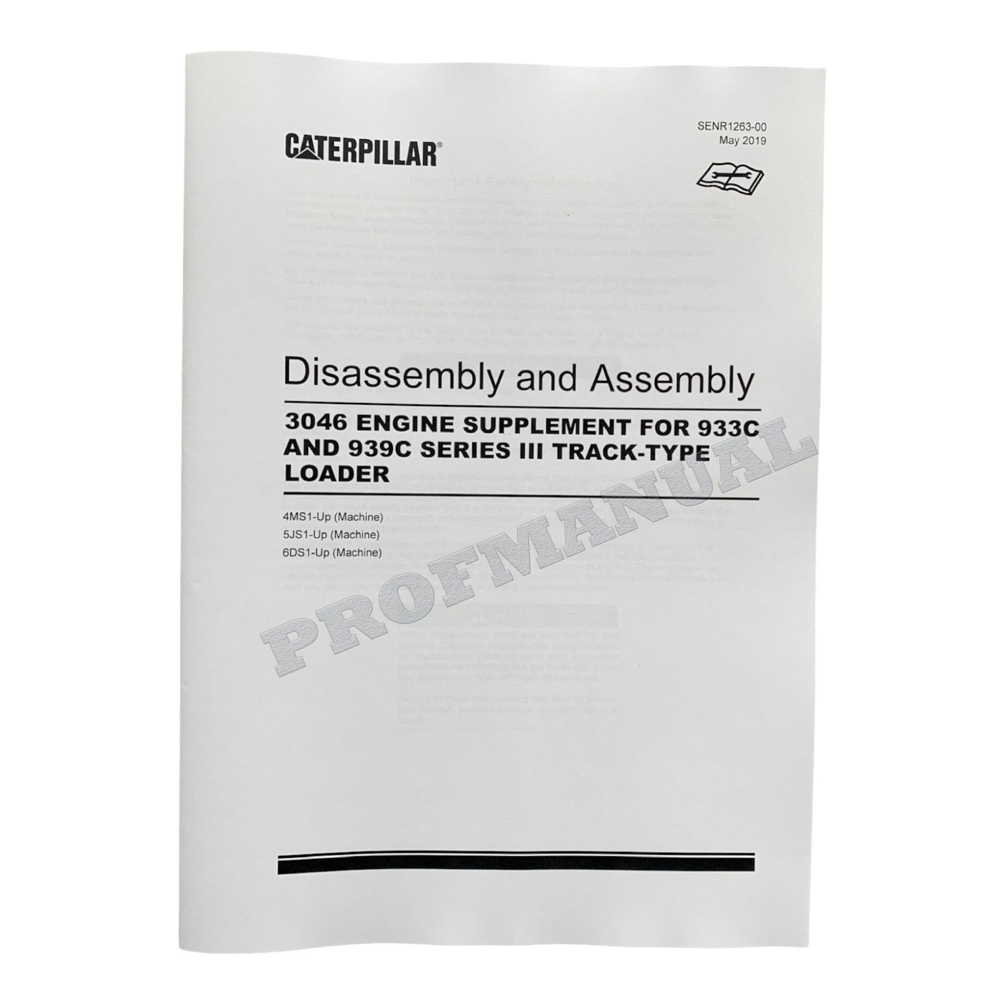 Caterpillar 3046 Engine Disassem Assem Test Adjust Service Manual SET 4 BOOKS