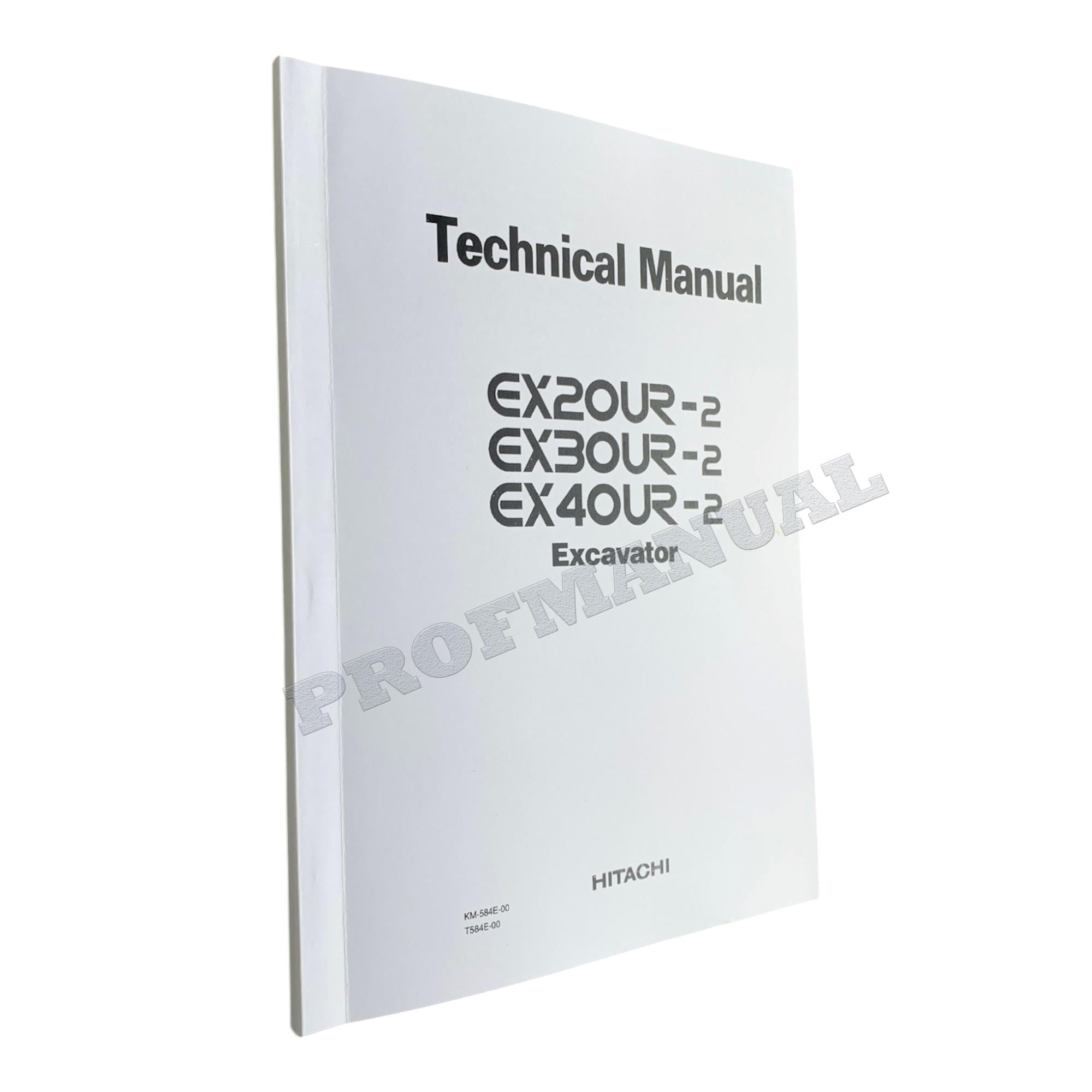 Hitachi EX20UR-2 EX30UR-2 EX40UR-2 Excavator full Service manual without schemes