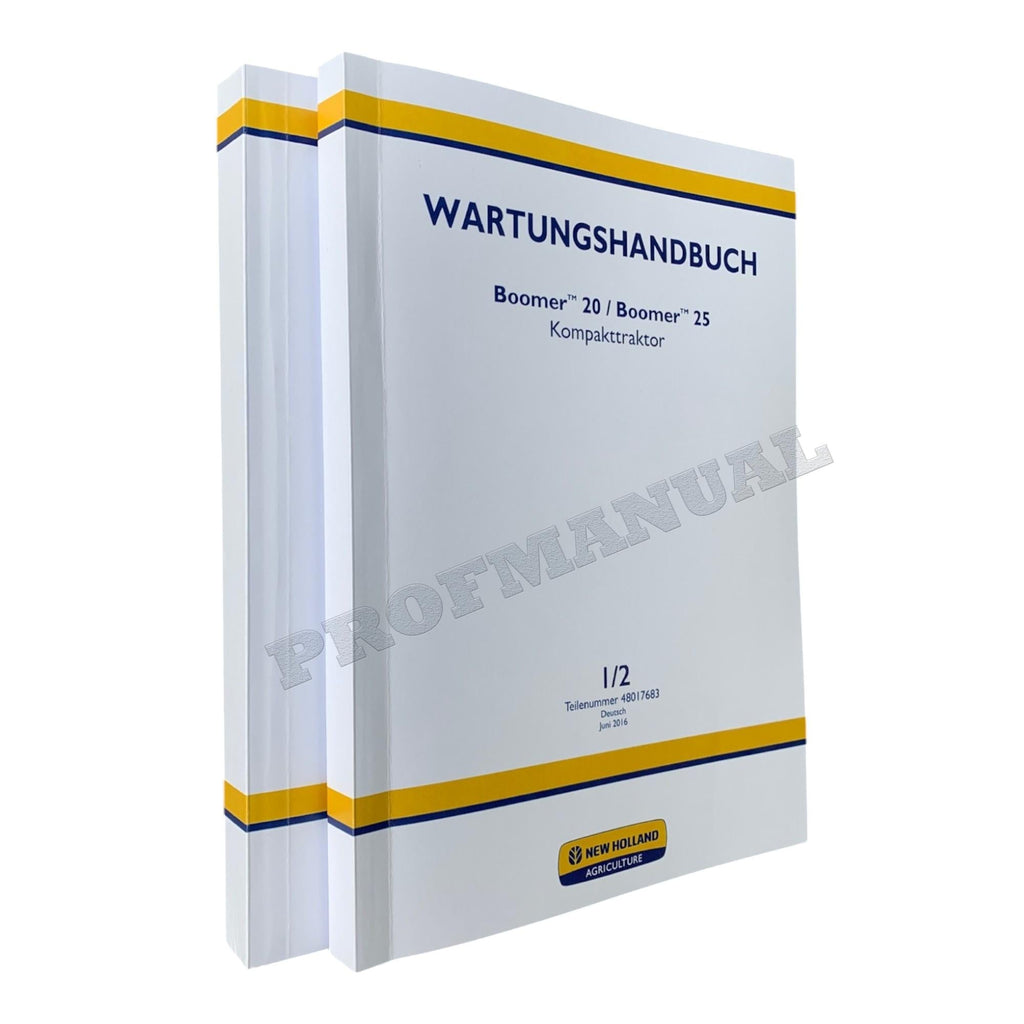 NEW HOLLAND BOOMER 20 25 TRAKTOR REPARATURHANDBUCH