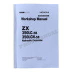 Manual de reparación y servicio del taller de excavadoras Hitachi ZX350LC-5B ZX350LCN-5B