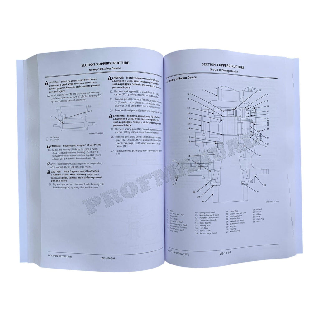 Manual de reparación y servicio del taller de excavadoras Hitachi ZX350LC-5B ZX350LCN-5B