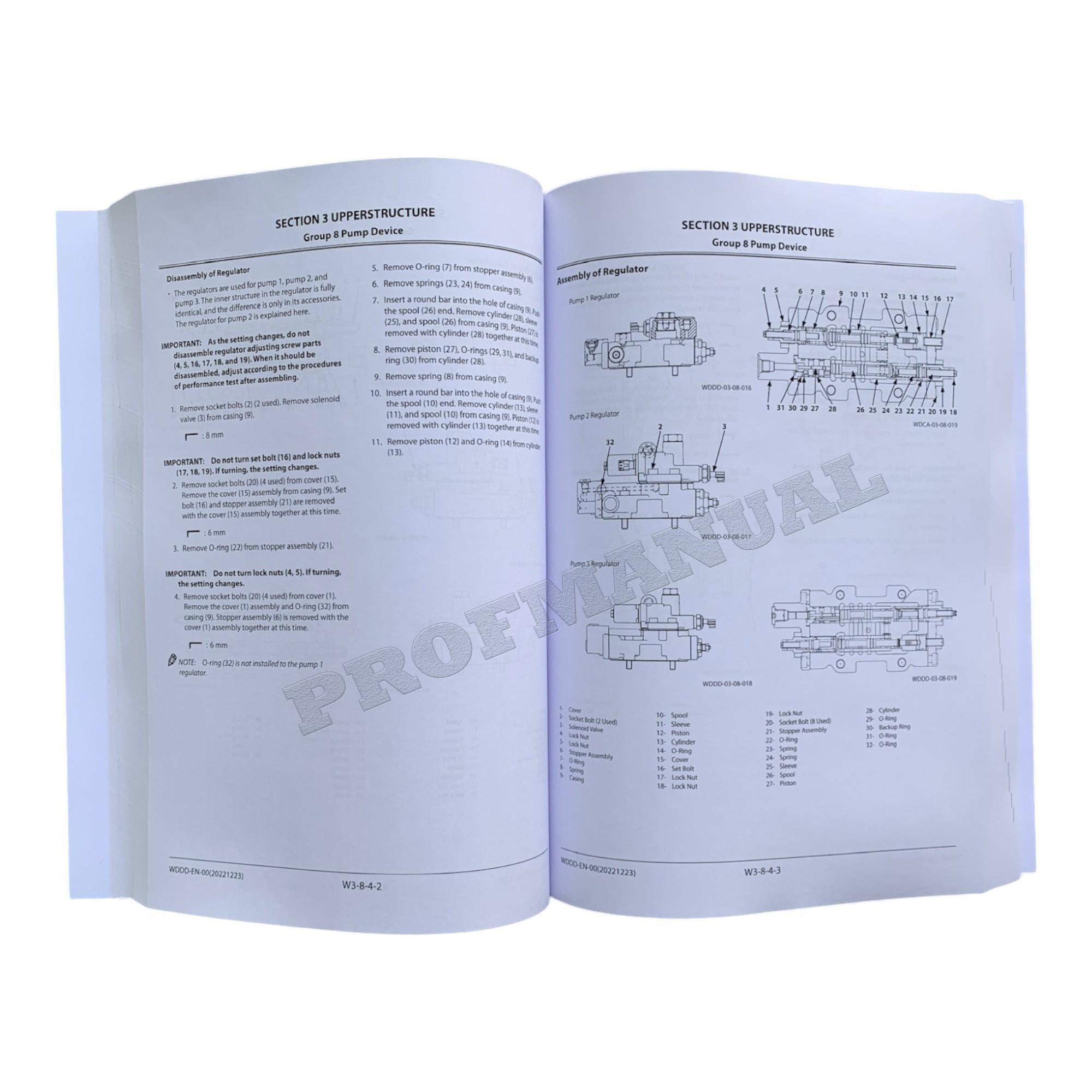 Manual de reparación y servicio del taller de excavadoras Hitachi ZX350LC-5B ZX350LCN-5B