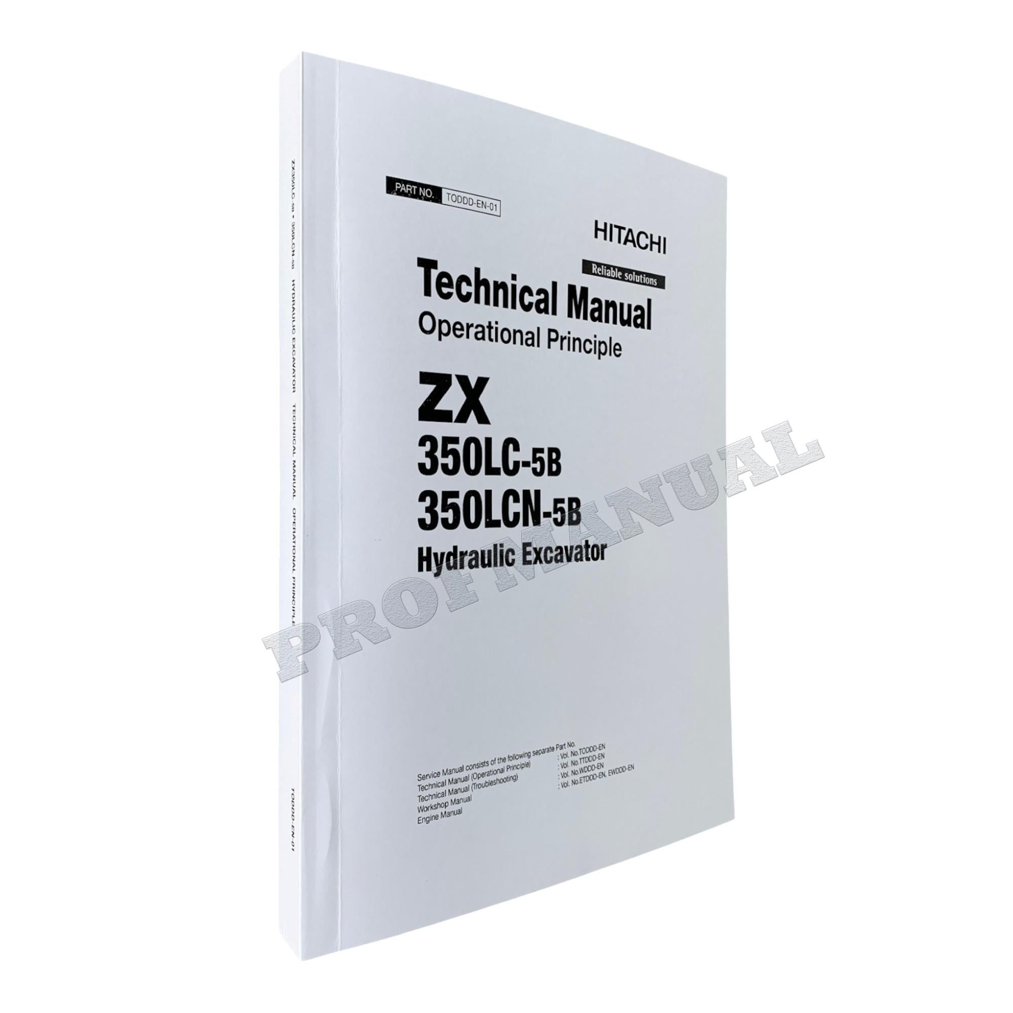 Manual de servicio y principios de funcionamiento de la excavadora Hitachi zx350LCN-5B TODDD-ES-01