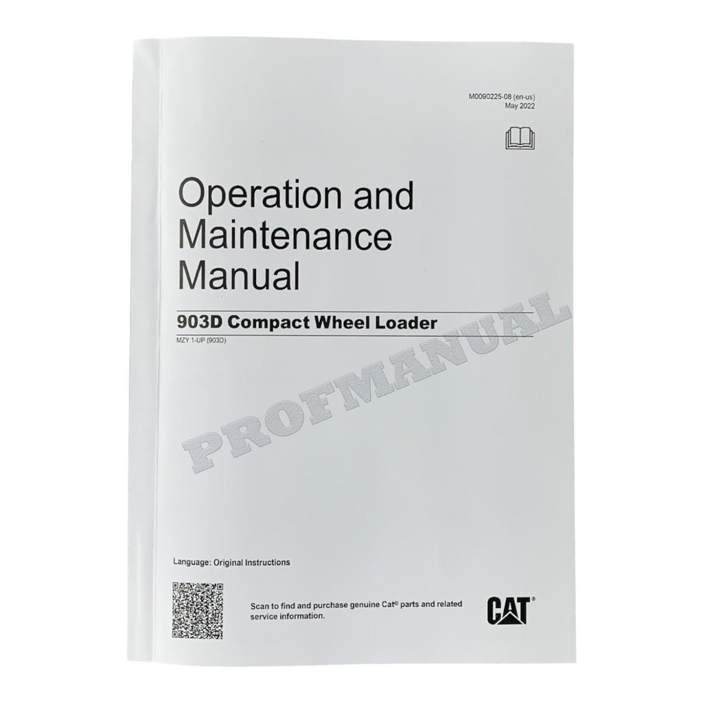 Manual de mantenimiento del operador de la cargadora de ruedas compacta Caterpillar 903D