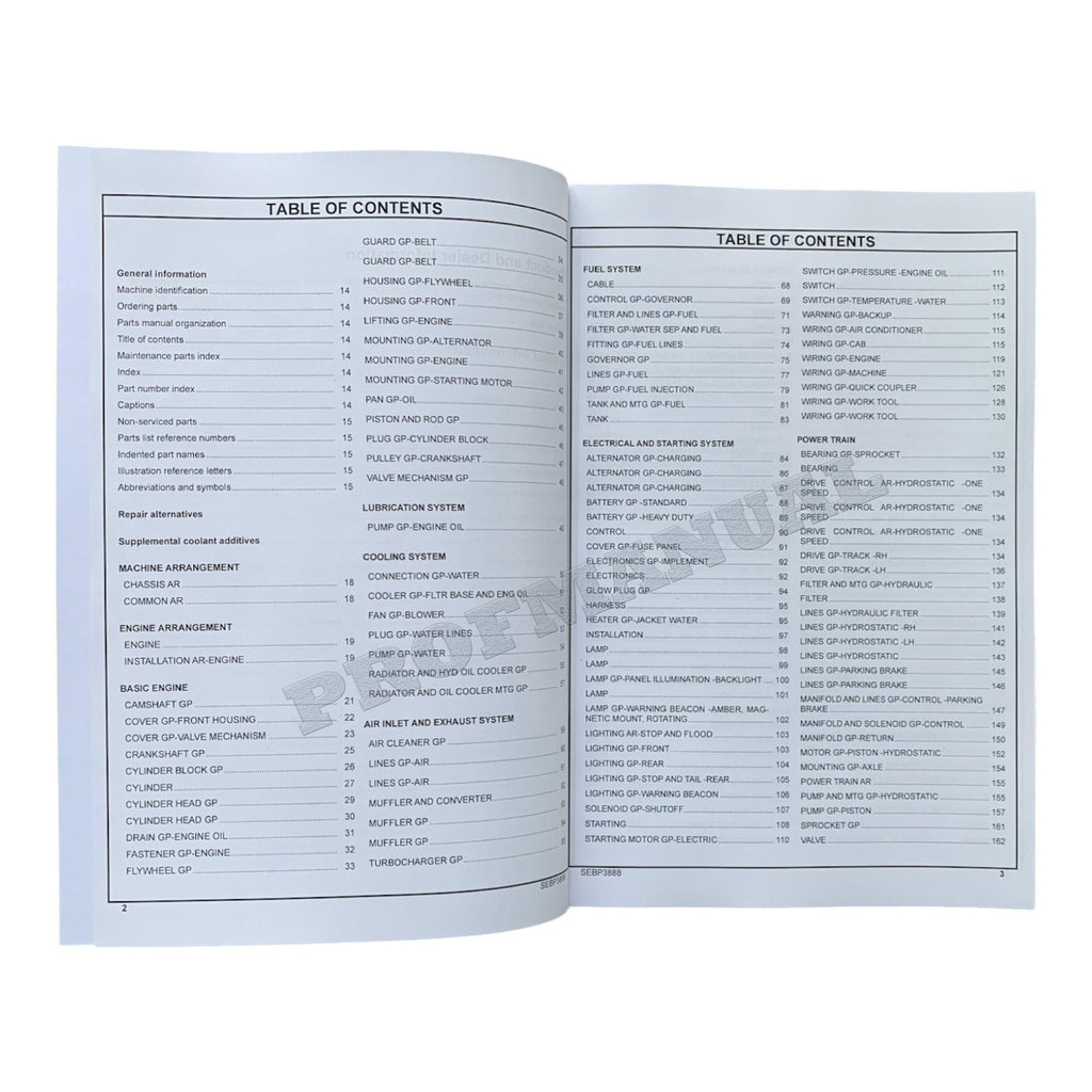 Caterpillar Cat 287 Multi Terrain Loader Parts Catalog Manual