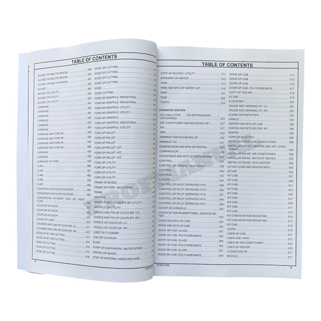 Caterpillar Cat 287 Multi Terrain Loader Parts Catalog Manual