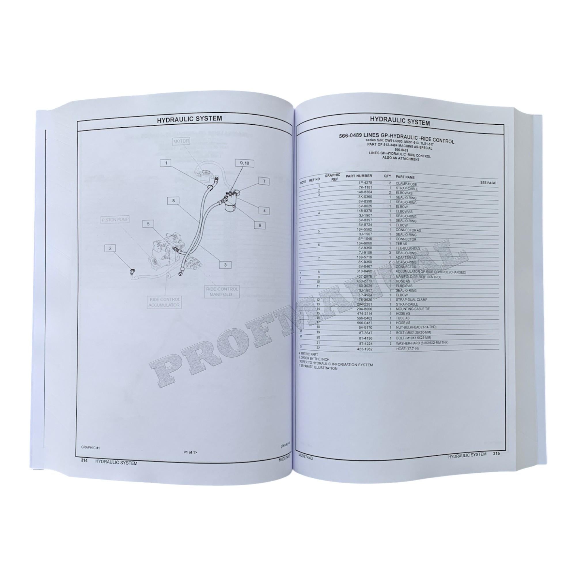 Caterpillar Cat 259D3 Compact Track Loader Parts Catalog Manual M0087443EN-US