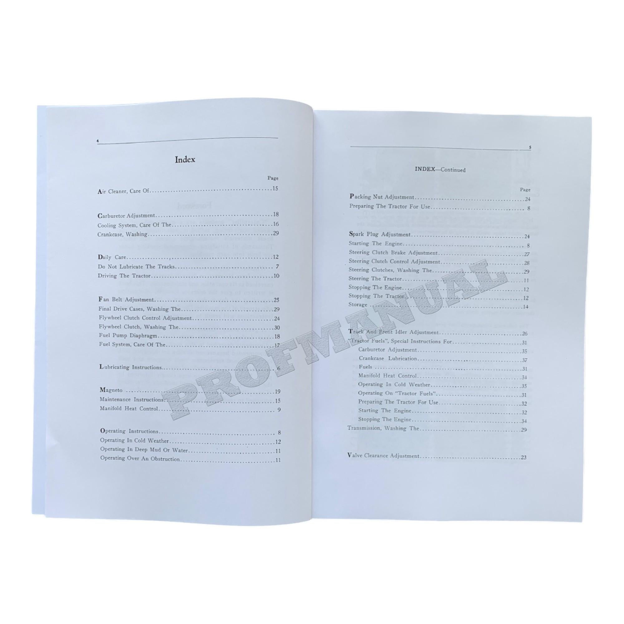 Caterpillar Twenty Two Tractor Operators Maintenance Manual 2F1-Up 1J1-Up