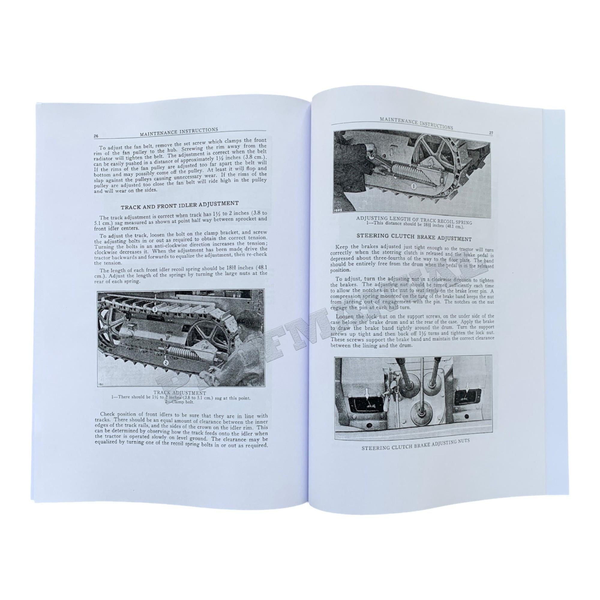 Caterpillar Twenty Two Tractor Operators Maintenance Manual 2F1-Up 1J1-Up