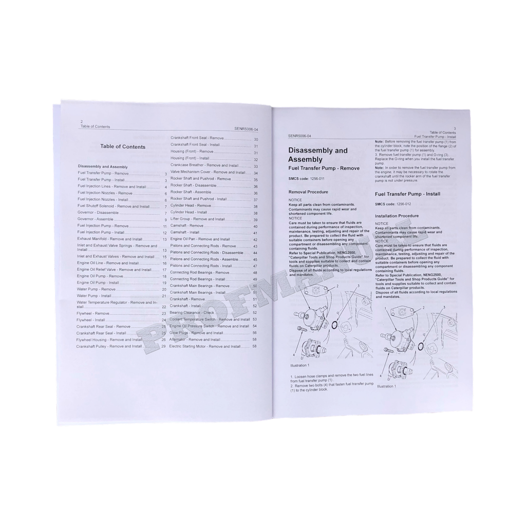 Manual de servicio del motor Caterpillar 3024C Desmontaje Montaje Cargador 247B 257B + SUPPL